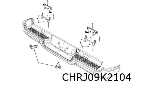 Dodge Ram (5/18-) (5e generatie) kentekenplaatverlichting rechts Origineel K68259696AD