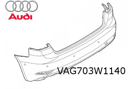 Audi A3 (6/16-) (3-drs) Achterbumper (Bij Park Assist) (GRU) Origineel! 8V3807067HGRU