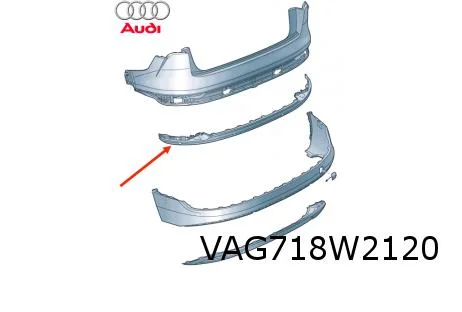 Audi E-tron (12/18-1/23) Achterbumper middendeel (3HB aluminium) Origineel! 4KE807833D3HB