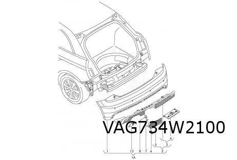 Audi A1 (6/10-1/15) achterbumper (1.2TFSi / 1.6TDi) (S-line) (GRU) Origineel! 8X0807068GRU