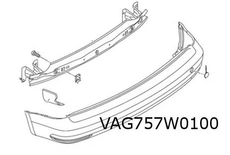 Volkswagen Caddy (7/15-12/20) Achterbumperversterking Origineel! 2K5807305B