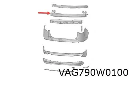 Skoda Enyaq IV (1/21-) Achterbumperversterking (traverse) Origineel! 5LA807305A