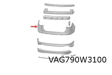 Skoda Enyaq IV (1/21-) Achterbumper (te spuiten) Origineel! 5LG807421A