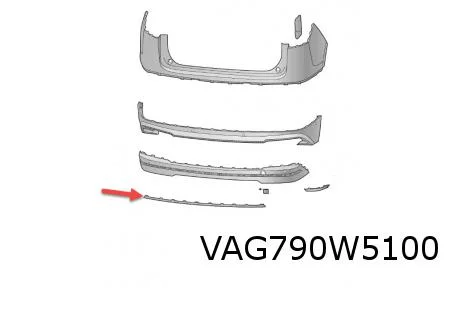 Skoda Enyaq IV (1/21-) Sierlijst Achterbumper (9B9) Origineel! 5LG8078239B9