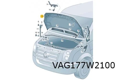 Volkswagen Crafter (4/06-9/16) Motorkap Origineel! 2E1823033A