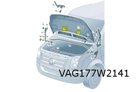 Volkswagen Crafter (4/06-9/16) Luchtrooster Motorkap Links Origineel! 2E1864877D