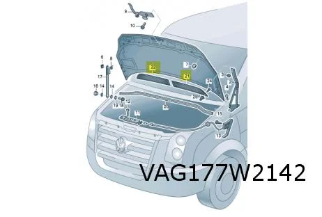 Volkswagen Crafter (4/06-9/16) Luchtrooster Motorkap Rechts Origineel! 2E1864878D