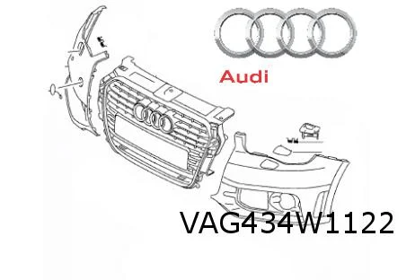 Audi A1 (6/10-1/15) voorbumperhoek Rechts (bij koplampsproeiers) (te spuiten) Origineel! 8X0807066AGRU