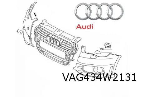 Audi A1 (6/10-1/15) (S-line) voorbumperhoek Links (bij koplampsproeiers) (bij PDC) (te spuiten) Origineel! 8X0807065GGRU