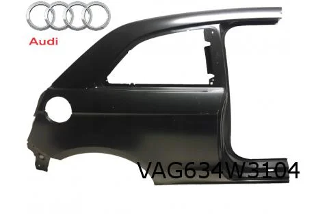 Audi A1 (6/10-11/18) zijwand Rechts achter (snijdeel) (3-drs.) Origineel! 8X3809838