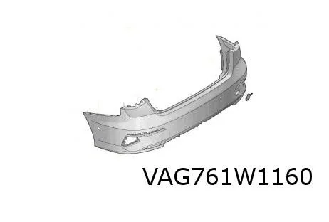 Audi A3 (4/20-) (8Y_) achterbumper (Sportback/S-line) (bij ParkAssist) (GRU te spuiten) Origineel! 8Y4807067EGRU