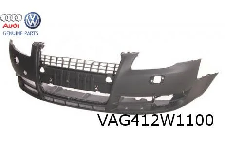 Audi A4 (1/05-1/09) voorbumper (bij koplampsproeiers) (GRU) Origineel! 8E0807105AGRU