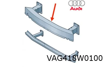 Audi E-tron (12/18-1/23) voorbumperversterking (boven) Origineel! 4KE807109B
