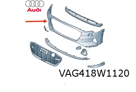 Audi E-tron (12/18-1/23) voorbumper (bij PDC 4 sensoren) (GRU) Origineel! 4KE807065AGRU