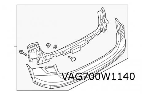 Audi Q3 (1/19-) achterbumper (bij ParkAssist) (GRU) Origineel! 83A807067BGRU