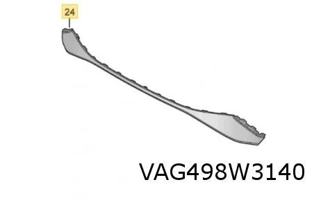 Audi Q4 e-tron (5/21-) voorbumpersierlijst midden onder (GRU te spuiten) Origineel! 89A807663GRU