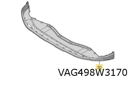 Audi Q4 e-tron (5/21-) voorbumper onderspoiler (9B9 satijnzwart) Origineel! 89A8070619B9