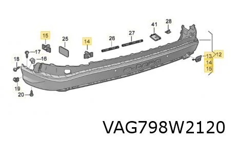 Audi Q4 e-tron (5/21-) onderspoiler achterbumper (e-tron) (GRU te spuiten) Origineel! 89A807527CGRU