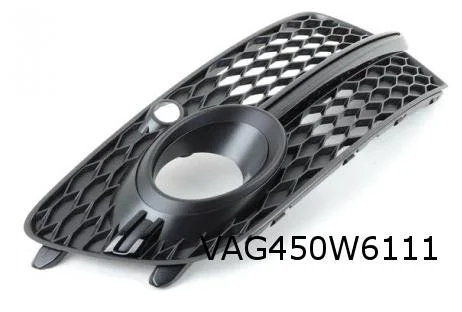 Audi Q5 (8/12-1/17) (8R) voorbumpergrille Links (bij ml / bij PDC) (S-line) (ZDE satijnzwart / matzwart) Origineel! 8R0807681SZDE