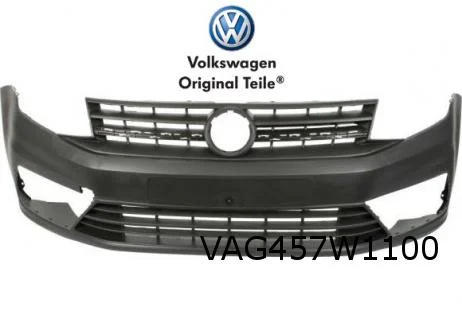 Volkswagen Caddy (7/15-12/20) (2K) voorbumper (+/- koplampsproeiers) (9B9 satijnzwart) Origineel! 2K5807217J9B9