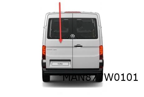Volkswagen Crafter (9/16-) MAN TGE (5/17-) achterdeur Links (H1 / 270* te openen) (met raam uitsparing) Origineel! 7C0827091CE