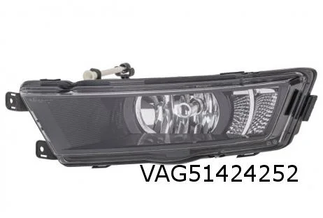 Skoda Rapid (11/12-) Mistlamp / DRL Rechts zwart (ook statisch bochtlicht) Origineel! 5JA941700C