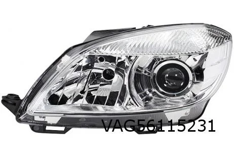 Skoda Fabia II/Roomster (3/10-) Koplamp Links (H7 / H7 / zonder bochtverlichting) Origineel! 5J1941017D
