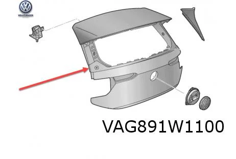 Volkswagen ID.3 (9/20-9/23) achterklep (zonder ruit) Origineel! 10A827021H