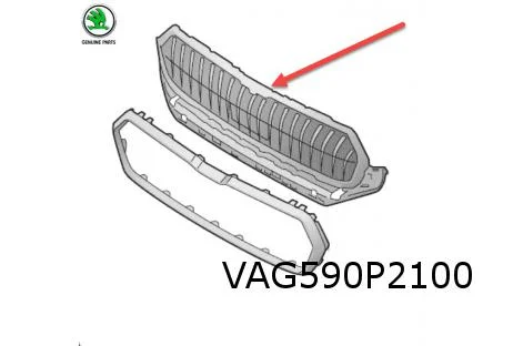 Skoda Enyaq IV (1/21-) Grille (zonder lijst) (ZD4 satijnzwart) Origineel! 5LA853653ZD4