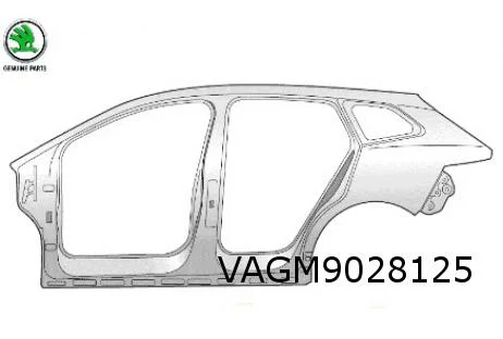 Skoda Enyaq IV (1/21-) Zijpaneel Links (lasdeel) Origineel! 5LG809605A
