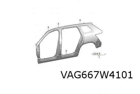 Skoda Kamiq (9/19-1/24) Zijpaneel Links Origineel! 658809605