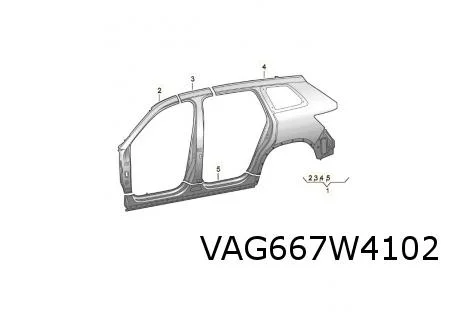 Skoda Kamiq (9/19-1/24) Zijpaneel Rechts Origineel! 658809606