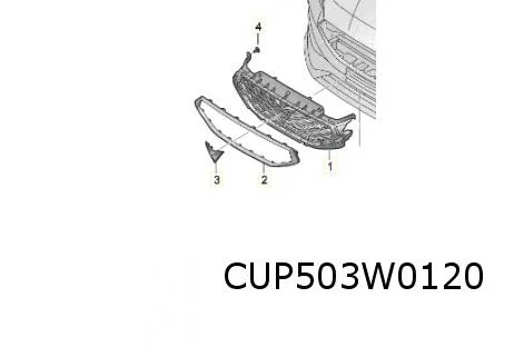 Cupra Leon (2/21-) Sierlijst Voorbumpergrille (9DG alu race donker) Origineel! 5FA854643A9DG