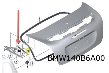 Mini (9/06-3/14) (R55/R56/R57/R58/R59) Roadster Gasveer achterklep OES! 51242759034
