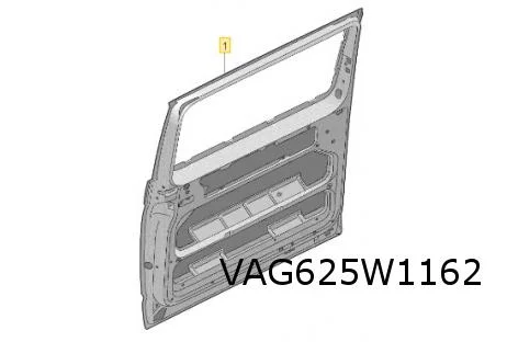 Volkswagen T5/T5 II/T6/T6.1 schuifdeur Rechts (met ruituitsparing) Origineel! 7LA843108F