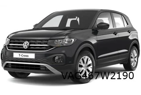 Volkswagen T-Cross (3/19-) voorbumpergrille midden (9B9 satijnzwart) Origineel! 2GM8536779B9
