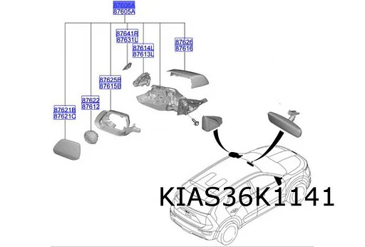 Renault Express (9/94-) Spiegel Links kb MQ+ REN91803381 RESTPARTIES!