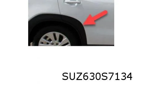 Suzuki S-Cross (1/22-) (JY / AKK) wielkuiplijst Rechts op achterportier (zwart) Origineel! 775A063T00