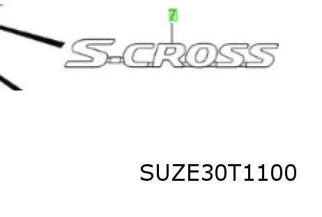 Suzuki S-Cross (1/22-) (JY / AKK) embleem tekst "S-Cross" op achterklep Origineel! 7783161M100PG