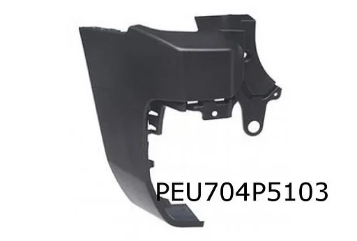 Peugeot/Citroen/Opel/Toyota (1/19-) Achterbumperhoek links zwart (L1 / bij deuren) Origineel! 9816754880