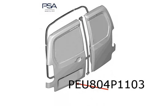 Peugeot/Citroen/Opel/Toyota (1/19-) achterdeur rechts (bij camera) (niet bij ruit) Origineel! 9820437180
