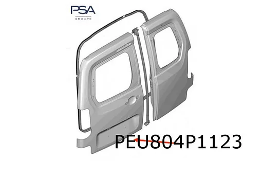 Peugeot/Citroen/Opel/Toyota (1/19-) achterdeur links (niet bij camera) (bij ruit) Origineel! 9825574480