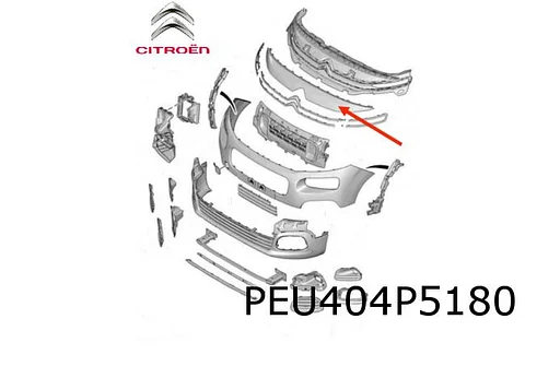 Citroën Berlingo ludospace voorbumper lijst (boven grille) (te spuiten) (1/19-) Origineel! 1632656880