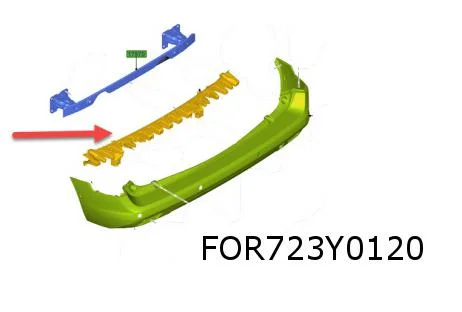 Ford Transit Courier (1/24-) achterbumperabsorber (met vaste aanhangwagenkop) Origineel! 2660616