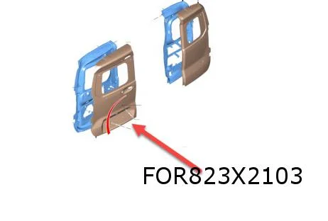 Ford Transit Courier (1/24-) achterklep Links (met vaste ruit) Origineel! 2668138