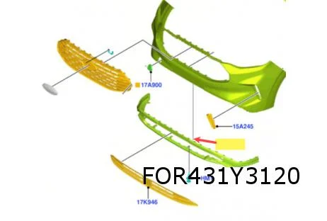 Ford Transit Custom (11/23-) voorbumperspoiler (gegrond / te spuiten) Origineel! 2759719