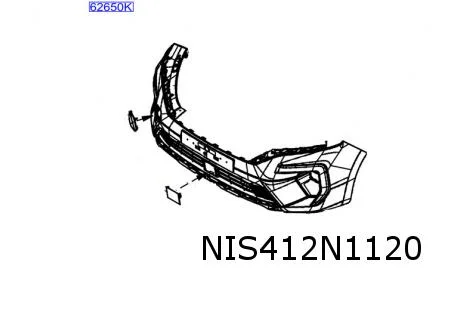 Nissan Townstar (1/22-) (XFK) voorbumper (bij ACC) (zwart) Origineel! 6202200Q1D