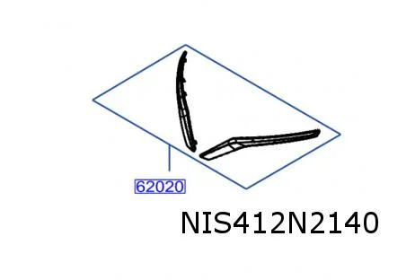 Nissan Townstar (1/22-) (XFK) sierlijstenset voorbumper Links+Rechts (chrome) Origineel! 6266000Q0E