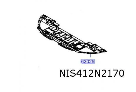 Nissan Townstar / Renault Kangoo voorbumper afdekplaat onderzijde (paravent voor onder) Origineel! 6221600Q0B
