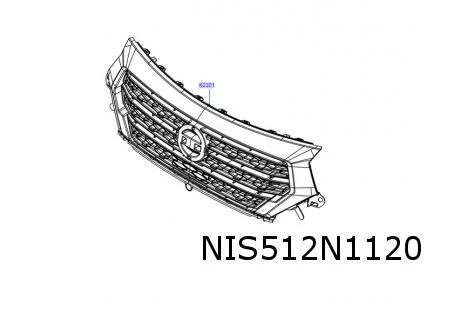 Nissan Townstar (1/22-) (XFK) voorbumpergrille Origineel! 6230000Q0J